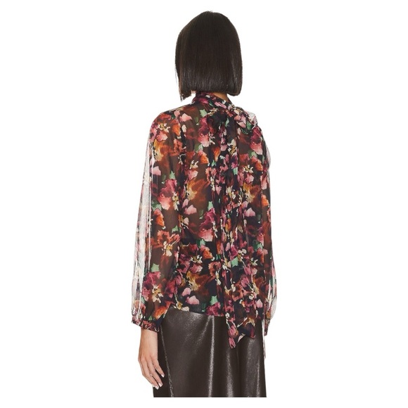 NEW MISA LOS ANGELES lulu top in libra fleur chiffon - Picture 4 of 8